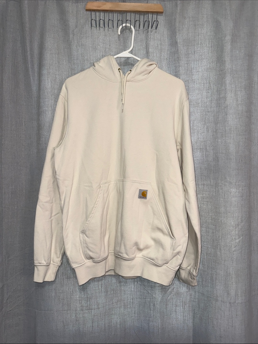 Carhartt Men’s K288 Loose Fit Midweight Pullover Hoodie Cream Malt